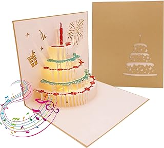 Carte d'anniversaire pop-up faite à la main, cartes de vœux d'anniversaire  3D, cartes pop-up Happy Birthday