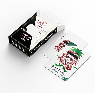 Cartes à jouer nouveau design de l'arabie saoudite (rouge) fabriqué aux émirats. Ne cherchez plus, DIAYTAR SENEGAL  est là pour vous offrir les meilleurs deals en ligne ! Explorez notre vaste sélection de produits à prix réduits, incluant tout ce dont vous avez besoin pour votre maison, votre cuisine, votre garde-robe et bien plus encore. Profitez de nos offres discount sur les dernières tendances et économisez tout en restant à la pointe de la mode.