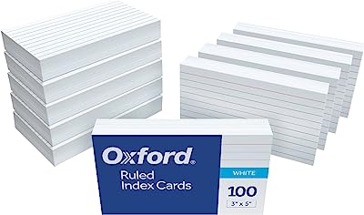 Cartes d'index lignées oxford 3" x 5" blanc 1000 papier cartonné 10 paquets de 100. DIAYTAR SENEGAL  is your ultimate destination for discount shopping, providing a diverse range of products that cater to your everyday needs. With everything from essential home appliances to state-of-the-art electronics, trendy fashion pieces, and inventive gadgets, our online store offers unbeatable prices without compromising on quality.
