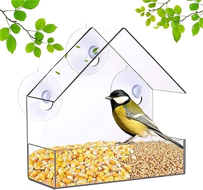 Mangeoire à oiseaux castwave mangeoire de plafond en acrylique transparent  avec 3 - DIAYTAR SÉNÉGAL