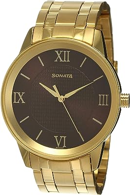 Montre analogique sonata 2020 à cadran marron pour homme par utsav. Faites des économies substantielles sur DIAYTAR SENEGAL ! Parcourez notre catalogue en ligne et découvrez une gamme complète de produits de la maison à l'électroménager, de l'informatique à la mode en passant par les gadgets, tous proposés à des prix discount exceptionnels.