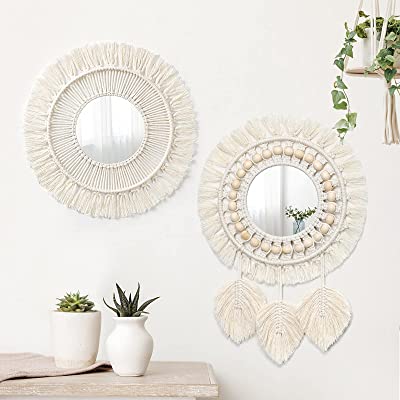 Lomohu miroir mural suspendu avec franges en macramé 2 pièces miroirs ronds de style. Faites des économies sur tous vos achats en ligne avec DIAYTAR SENEGAL, la référence en termes de boutique en ligne discount. Parcourez notre large gamme de produits allant de la maison à l'électroménager, de l'informatique à la mode et des gadgets, et trouvez tout ce dont vous avez besoin à des prix incroyables. Profitez de nos offres exclusives et commandez dès maintenant pour une livraison rapide à votre porte.