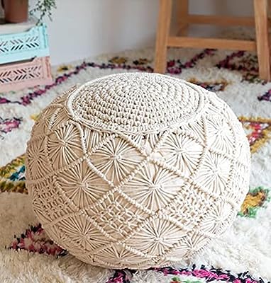 Tabouret boho | pouf rond table basse repose pieds tapis de sol coussin en coton. Get more bang for your buck at DIAYTAR SENEGAL, the leading online store for discounted products. With a diverse range of items, including household essentials, electronics, fashionable clothing, and trendy gadgets, our store guarantees remarkable savings without compromising on quality or style. Shop smart and save big with us today.