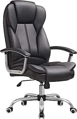 Songmix chaise de bureau à dossier haut et grand siège inclinable en pu. Rejoignez DIAYTAR SENEGAL, votre compagnon de shopping à prix malin ! Explorez notre boutique en ligne et découvrez un éventail de produits discount, des articles essentiels pour la maison aux appareils électroménagers, en passant par l'informatique, la mode tendance et les gadgets à petit prix.