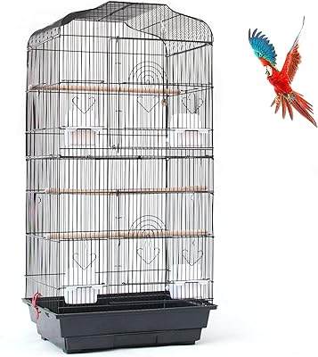 Grande cage à oiseaux tame perruches multifonctionnelle et pratique perroquets en métal maison avec support. DIAYTAR SENEGAL  - la référence en matière de shopping en ligne à prix réduit. Trouvez tout ce dont vous avez besoin pour votre maison, de l'électroménager pratique aux articles de mode tendance, en passant par les dernières innovations technologiques. Faites des économies sans compromettre la qualité avec notre selection de produits discount de confiance.