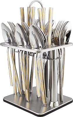Ménagère de 24 pièces en argent avec support carré en acier. Rendez votre shopping en ligne encore plus satisfaisant avec DIAYTAR SENEGAL . Notre boutique propose une grande variété de produits discount pour tous les aspects de votre vie, de l'équipement de la maison aux gadgets à la mode. Profitez de nos prix compétitifs et trouvez des offres incroyables sur tous vos achats !