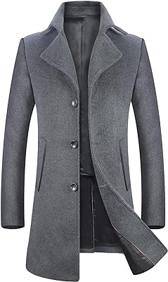 Trench coat pour hommes manteau d'hiver classique en laine long pardessus de travail. DIAYTAR SENEGAL, votre boutique en ligne préférée pour dénicher des produits à prix discount. Rendez-vous sur notre site pour trouver toutes les bonnes affaires de la maison à l'électroménager en passant par les gadgets high-tech. Ne sacrifiez pas la qualité pour économiser, optez pour DIAYTAR SENEGAL  !