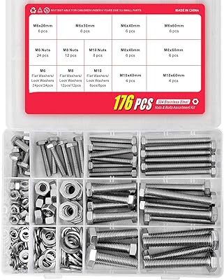 Kit d'assortiment de 176 boulons et écrous robustes m6 m8 m10 en acier. Bienvenue sur DIAYTAR SENEGAL, le site idéal pour les amateurs de bonnes affaires ! Avec une large gamme de produits discount pour la maison, l'électroménager, l'informatique, la mode et les gadgets, nous offrons une solution pratique pour économiser sans renoncer à la qualité. N'attendez plus, explorez notre sélection et profitez de prix imbattables.