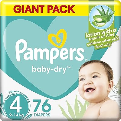 pampers baby-dry – taille 4 x 64 couches, 9-18 kg – default title - DIAYTAR  SÉNÉGAL