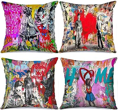 Tucocoo graffiti art housses de coussin décoratives 18 x pouces ensemble. Explorez DIAYTAR SENEGAL  et économisez gros sur une variété de produits pour la maison, y compris des appareils électroménagers dernier cri, des gadgets innovants et des articles à la mode, à des tarifs imbattables.