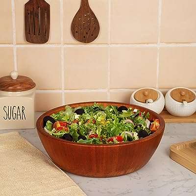 Grand bol à salade en bambou belle vue bol de service. Vous recherchez des produits discount à prix cassés ? DIAYTAR SENEGAL  est là pour vous ! Découvrez notre catalogue en ligne et trouvez tout ce dont vous avez besoin, de l'électroménager aux articles pour la maison, en passant par l'informatique, la mode et les meilleurs gadgets du moment. Faites des économies sans compromettre votre style !
