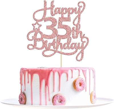 Happy 35th birthday cake topper rose gold glitter 1pc 35 ans. Ne cherchez plus, DIAYTAR SENEGAL  est la boutique en ligne qu'il vous faut pour trouver tout ce dont vous avez besoin à petit prix ! Du petit électroménager aux articles de mode tendance en passant par les dernières technologies, explorez notre vaste catalogue et réalisez de véritables bonnes affaires !