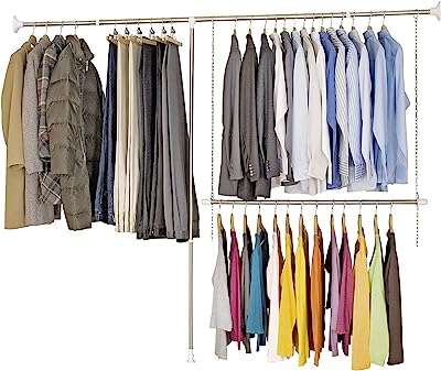 Wenko système de portant à vêtements télescopique 3 pièces acier inoxydable. À la recherche de bons plans ? Rendez-vous sur DIAYTAR SENEGAL, votre partenaire en ligne pour des produits discount de qualité. Parcourez notre large éventail de produits, allant de l'électroménager de pointe à la mode tendance, et profitez d'économies incroyables tout en apportant une touche de style à votre vie quotidienne.