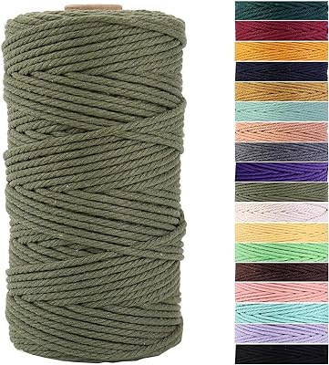 Cordon en macramé vert olive de 3 mm 109 mètres cordon en coton coloré pour travaux. Parfaitement adapté aux chasseurs de bonnes affaires, DIAYTAR SENEGAL  vous offre une expérience de shopping en ligne unique. Notre sélection abondante de produits discount, incluant des articles essentiels pour la maison, l'électroménager, l'informatique, la mode et les gadgets, garantit que vous trouverez ce que vous cherchez sans vous ruiner.