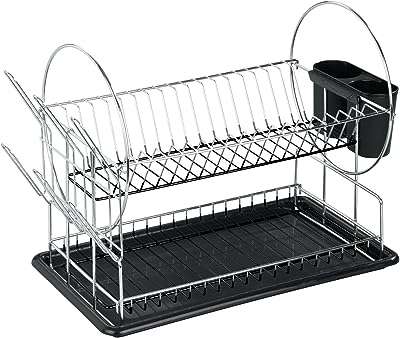 Wenko deluxe égouttoir double métal chromé égouttoir et égouttoir accessoire de cuisine. Ne payez pas plus cher pour les mêmes produits ailleurs ! DIAYTAR SENEGAL  propose une large gamme de produits de qualité à des prix discount. Trouvez tout ce dont vous avez besoin, des appareils ménagers aux gadgets dernier cri, et économisez de l'argent sans compromettre la qualité.