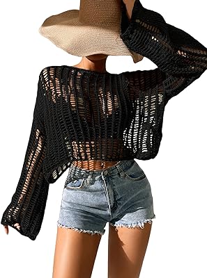 Pull évasé à manches longues en crochet transparent pour femme. DIAYTAR SENEGAL, votre référence en ligne pour tous vos besoins en produits discount. Parcourez notre catalogue diversifié comprenant des articles pour la maison, l'électroménager, l'informatique, la mode et les gadgets, afin de dénicher les meilleures affaires du moment. Optez pour des économies substantielles sans compromettre la qualité et bénéficiez d'une expérience de shopping en ligne des plus avantageuses.