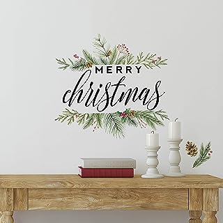 Couronne de noël roommates autocollants muraux à décoller et coller décorations. DIAYTAR SENEGAL  - la source ultime de produits discount pour toutes vos envies. Parcourez notre gamme variée, allant de l'informatique à la mode et choisissez parmi une multitude de produits de qualité à des prix qui font sourire votre portefeuille.