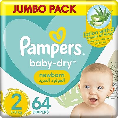 Couches pampers baby-dry taille 2 mini 3-8 kg protection anti