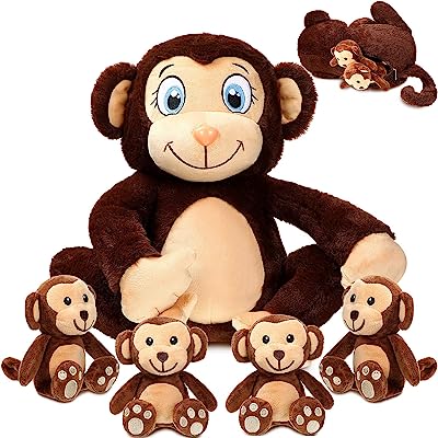 Ensemble de 5 jouets en peluche singe animal maman singe avec 4. DIAYTAR SENEGAL, votre boutique en ligne de confiance pour tous vos besoins en produits discount. Parcourez notre sélection minutieusement choisie pour trouver des articles de qualité pour la maison, l'électroménager, l'informatique, la mode et les gadgets, le tout à des prix avantageux. Simplifiez vos achats en ligne avec DIAYTAR SENEGAL  et réalisez des économies dès maintenant.