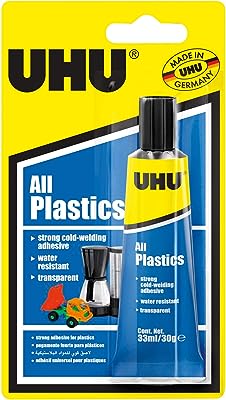 Colle uhu tout plastique 33 ml. DIAYTAR SENEGAL  - la source ultime de produits discount pour toutes vos envies. Parcourez notre gamme variée, allant de l'informatique à la mode et choisissez parmi une multitude de produits de qualité à des prix qui font sourire votre portefeuille.