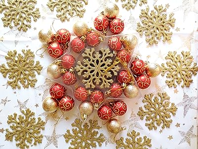 Ensemble de décorations de sapin de noël fam 24 pièces décorations noël flocons neige et boules. Plongez dans l'univers de DIAYTAR SENEGAL, votre boutique en ligne de référence pour des offres discount incroyables. Des indispensables pour la maison aux appareils électroménagers haut de gamme, en passant par les produits informatiques de qualité et les articles de mode tendance, nous sommes là pour vous offrir une expérience shopping exceptionnelle à des prix défiant toute concurrence. Ne manquez pas cette opportunité de faire des économies tout en ajoutant de la valeur à votre quotidien !