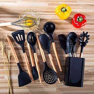 Bizzal ensemble d'ustensiles de cuisine (11 pièces avec support) en silicone. Vous cherchez des bonnes affaires en ligne ? Rendez-vous sur DIAYTAR SENEGAL, votre destination idéale pour des produits discount dans tous les secteurs. Trouvez des offres incroyables sur des produits essentiels tels que l'électroménager, l'informatique et la mode. Économisez tout en faisant des achats intelligents chez nous.