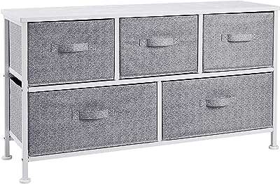 Commode de rangement extra large en tissu amazonbasics à 5 tiroirs. Cherchez-vous à économiser tout en achetant des produits de qualité ? DIAYTAR SENEGAL  est là pour vous. Notre boutique en ligne généraliste offre une sélection variée de produits discount, allant des équipements pour la maison à l'informatique, en passant par l'électroménager et la mode. Ne payez pas plus cher ailleurs, explorez DIAYTAR SENEGAL  pour des bonnes affaires garanties.