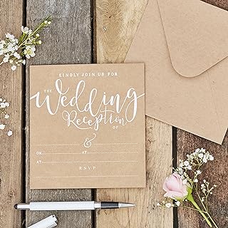 Papier kraft naturel ginger ray avec texte blanc invitations de mariage. DIAYTAR SENEGAL  vous offre des produits discount exceptionnels, sans compromis sur la qualité. Parcourez notre sélection variée comprenant des appareils électroménagers fiables, des gadgets innovants et des tendances mode à des prix défiant toute concurrence.