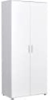 Adore furniture trendline armoire 2 portes, 80 x 187 x 47 cm, blanc