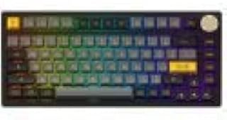 Ako pc75b plus -s clavier de jeu sans fil noir et or, espace