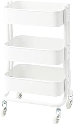 Chariot polyvalent ikea rasholt, blanc, taille 15x11x25 5/8 204.630.56