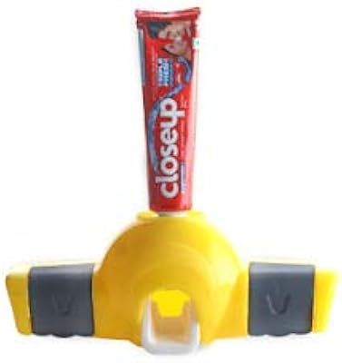 Distributeur automatique de dentifrice en plastique jogi et 4 porte-brosses à dents, ensemble