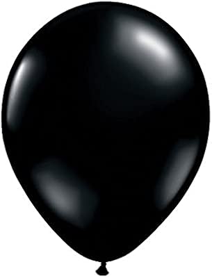 Party time - 20 ballons décoratifs en latex noir (12 pouces)