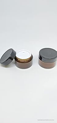 Dinemart 15 g récipient cosmétique vide en acrylique de couleur ambre avec couvercles