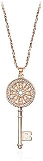 Viitang collier avec pendentif en argent sterling 925 plaqué or blanc 18 carats