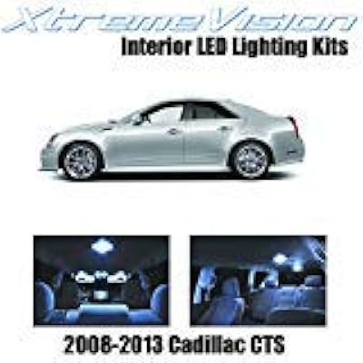 Extreme vision cadillac cts 2008-2013 (13 pièces) kit led intérieur de luxe blanc