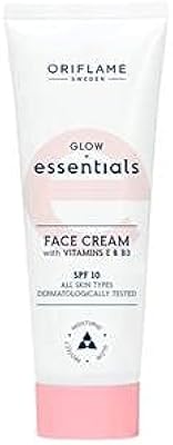 Crème visage oriflame glow essentials aux vitamines e et b3 spf 10 50ml