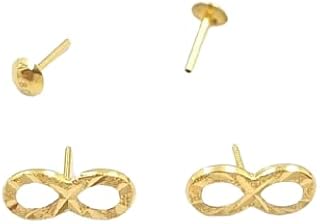 Boucles d'oreilles à vis infini en or pur 18 carats