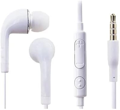 Casque mains libres samsung/pour tous les téléphones portables (3,5 mm, blanc)