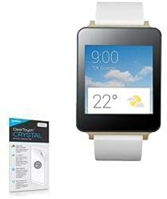Protecteur d'écran pour lg g watch w100 boxwave [cleartouch crystal (paquet de 2)]