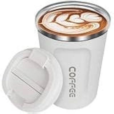 Tasse à café en acier inoxydable de 380 ml, tasse thermique en acier