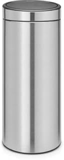 Nouvelle poubelle ouverte brabantia touch, capacité 30 litres, acier mat - 115349