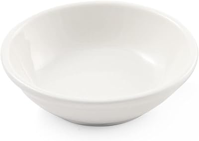 Petit plat à sauce borselita en porcelaine, diamètre 8 cm, ivoire