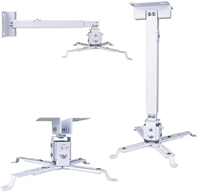 Support universel de projecteur mural ou de plafond avec hauteur réglable et bras