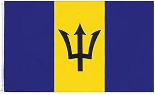Bannière de drapeau de la barbade 3 x 5 pieds en polyester, motif