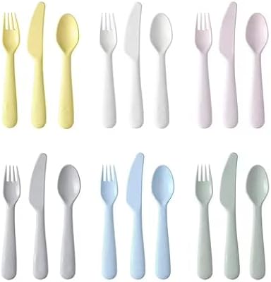 Ensemble de couverts ikea kalas 18 pièces, couleurs mélangées (3)