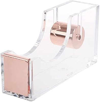 Dévidoir de ruban acrylique castowave, design de bureau moderne, support de ruban métallique essentiel, accessoire décoratif doré pour fournitures de bureau et scolaires. Découvrez le shopping sans frontières avec Diaytar Sénégal