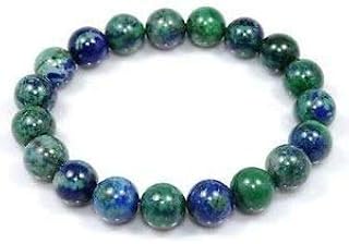 Bracelet marka en pierres précieuses naturelles azurite, perles rondes en vrac de 8