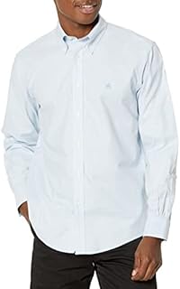 Chemise de sport oxford extensible à manches longues, couleur unie, sans repassage
