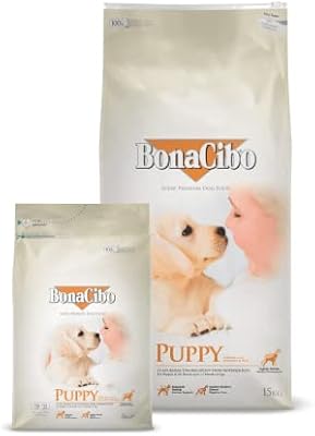 Nourriture sèche bonacebo pour chiots, poulet aux anchois et riz (3 kg)